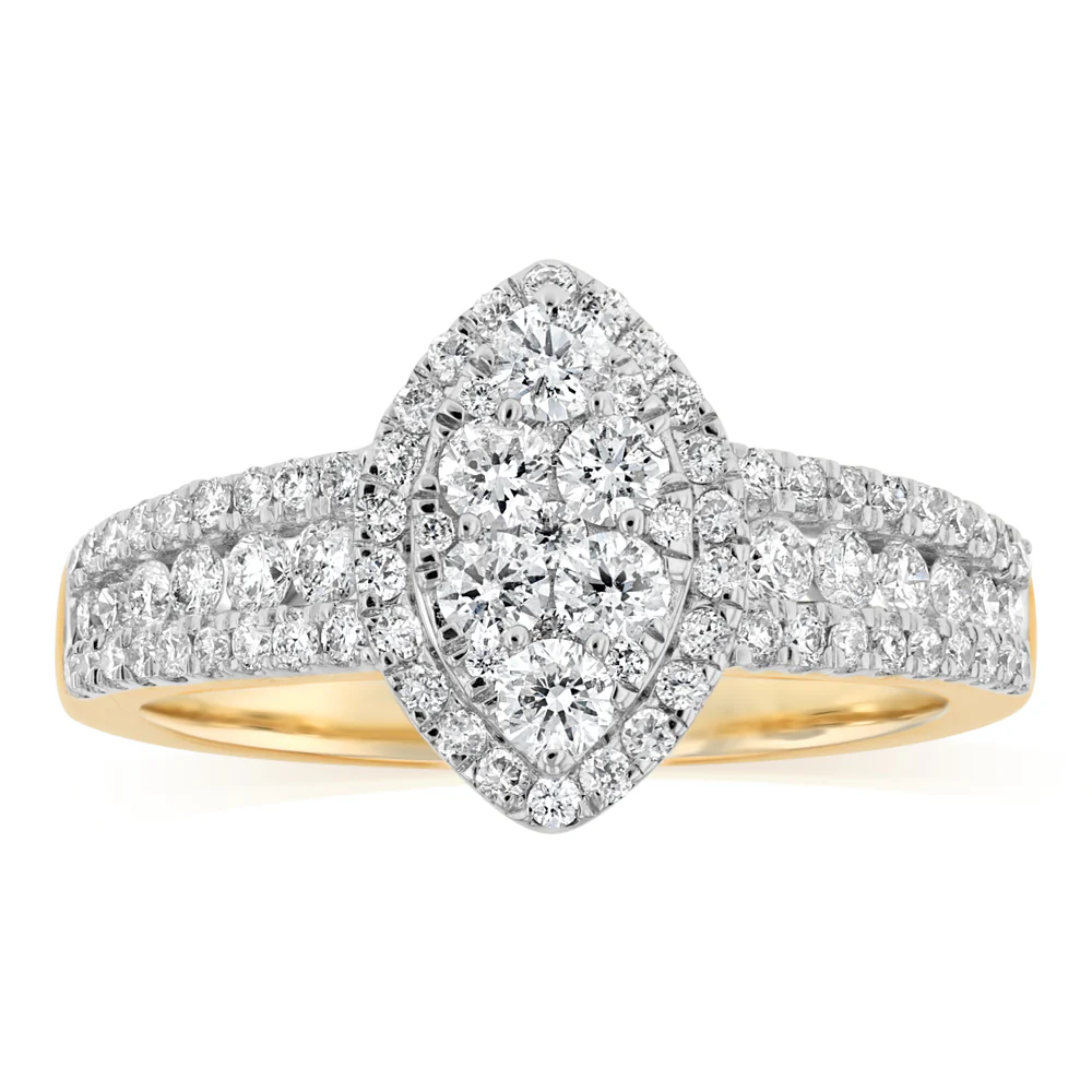 0.95 Carat Diamond Ring in 10ct Yellow Gold