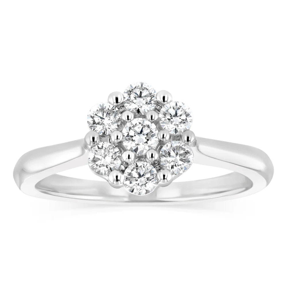 1/2 Carat Diamond Ring in Platinum