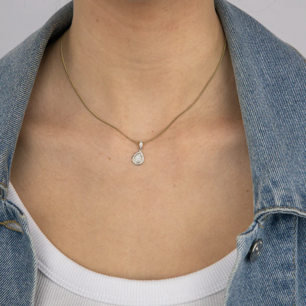 1/6 Carat Diamond Pendant in 9ct Yellow Gold - Image 2