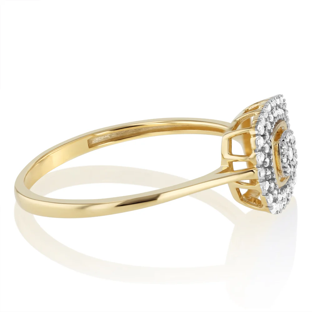 1/6 Carat Diamond Ring in 9ct Yellow Gold - Image 2