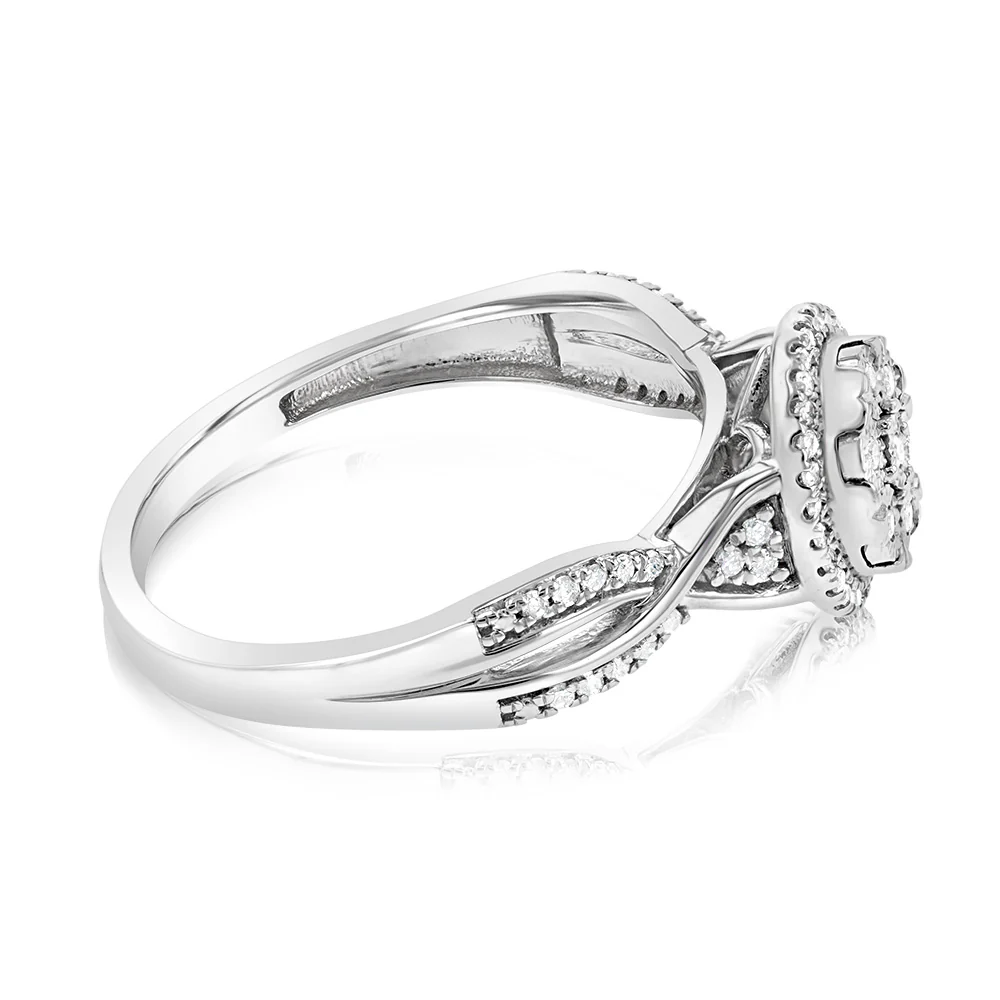1/6 Carat Diamond Ring in Sterling Silver - Image 2