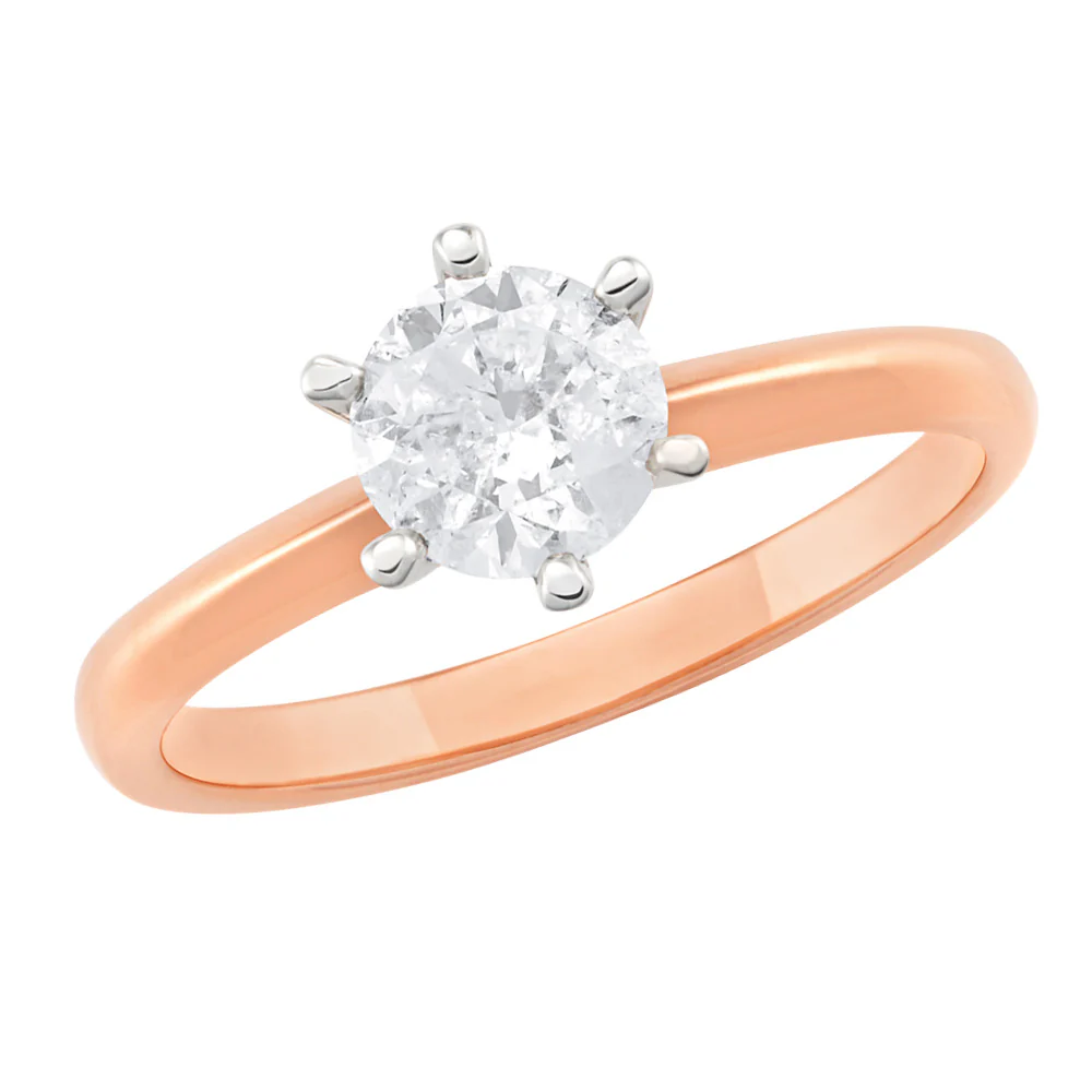 18ct Rose Gold Solitaire Ring With 1 Carat Diamond
