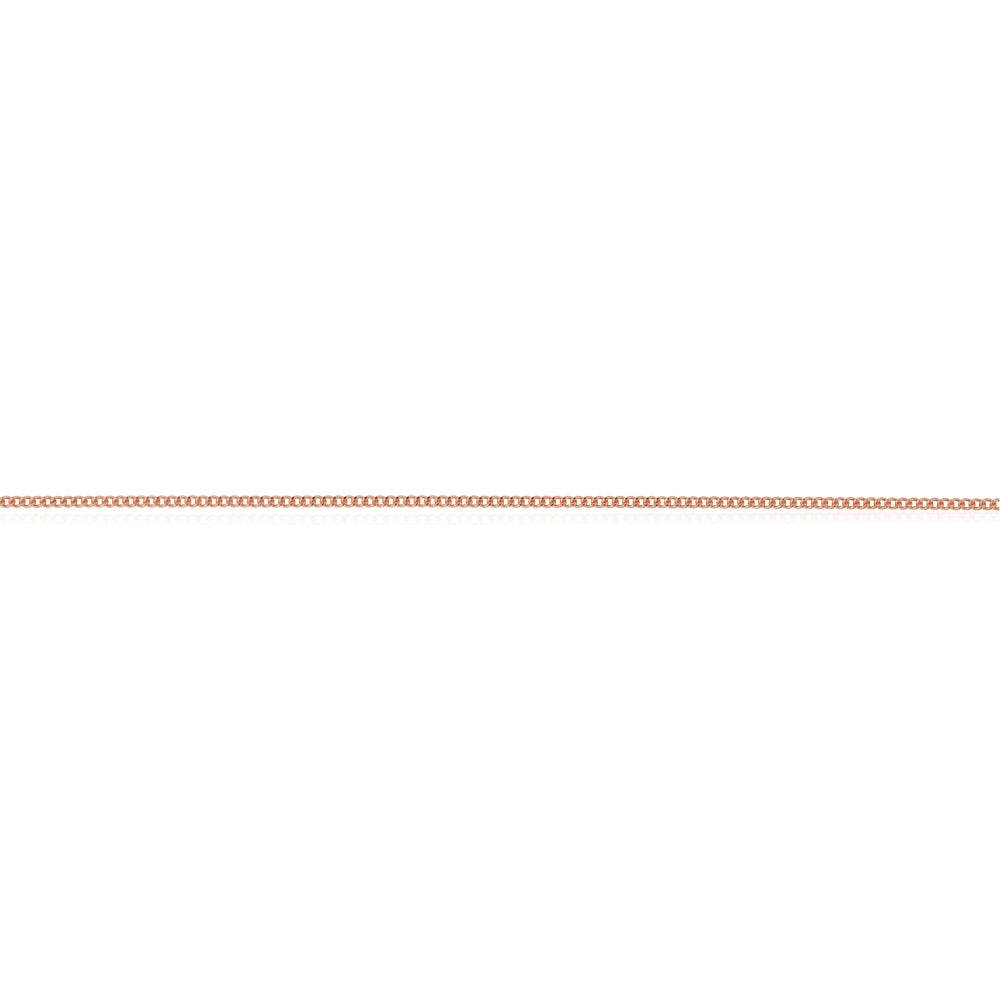 45cm Sterling Silver and Rose Gold Plated Curb Link Chain - Image 2