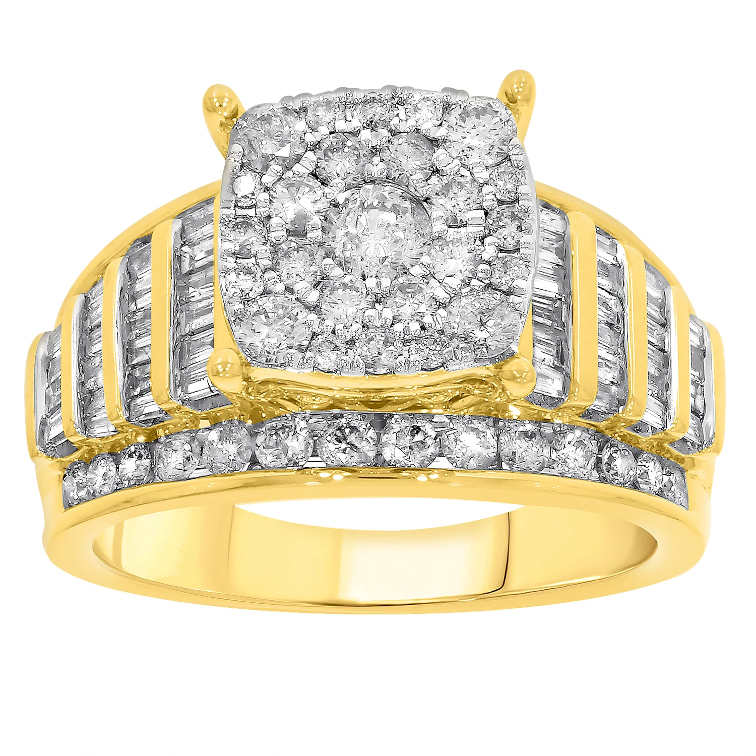 9ct Yellow Gold 2 Carat Diamond Ring