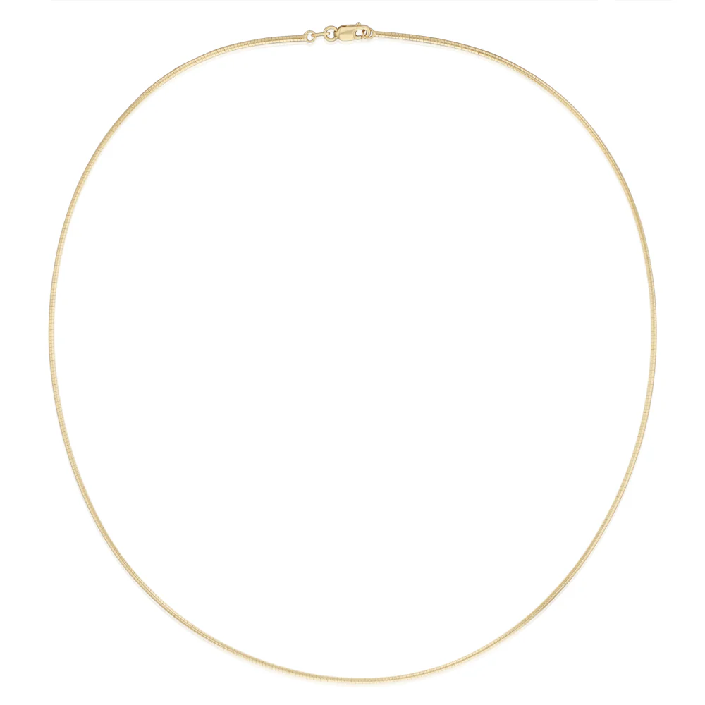 9ct Yellow Gold 45cm Omega Chain