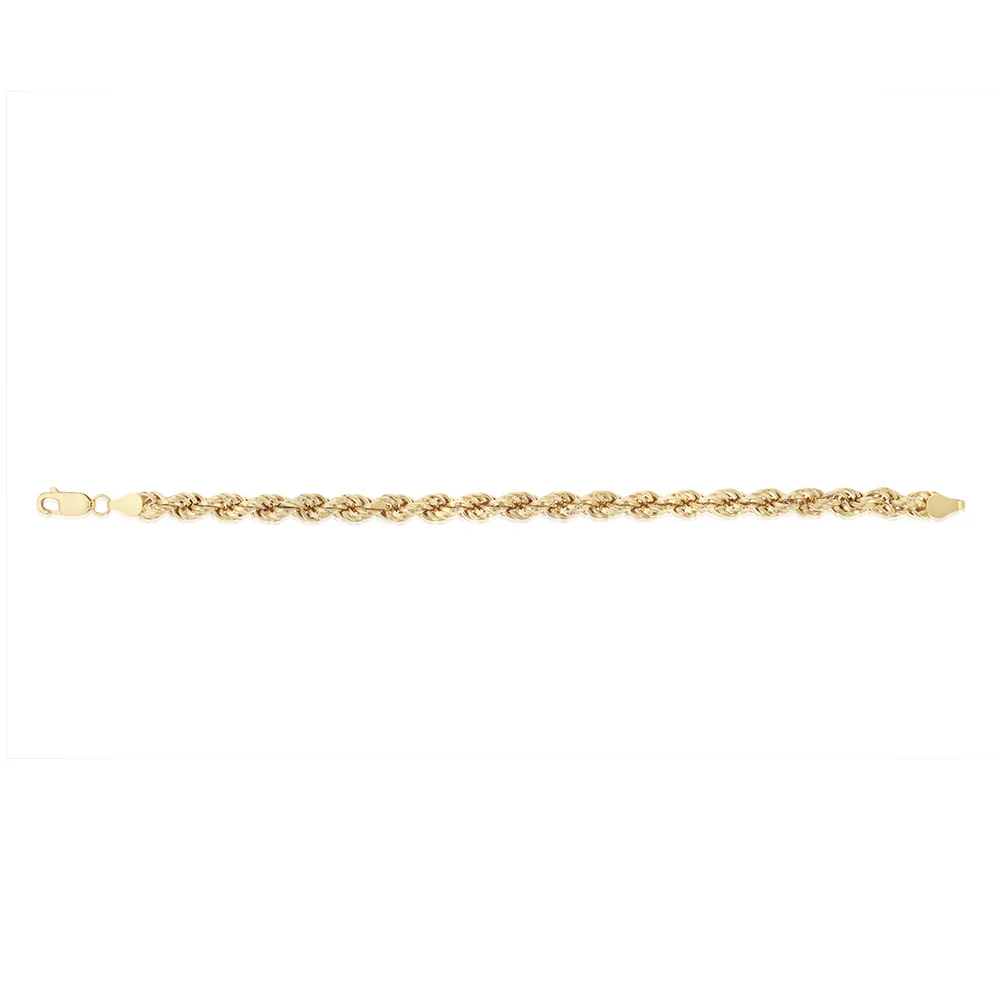 9ct Yellow Gold Copper Filled 20cm Rope Bracelet - Image 2
