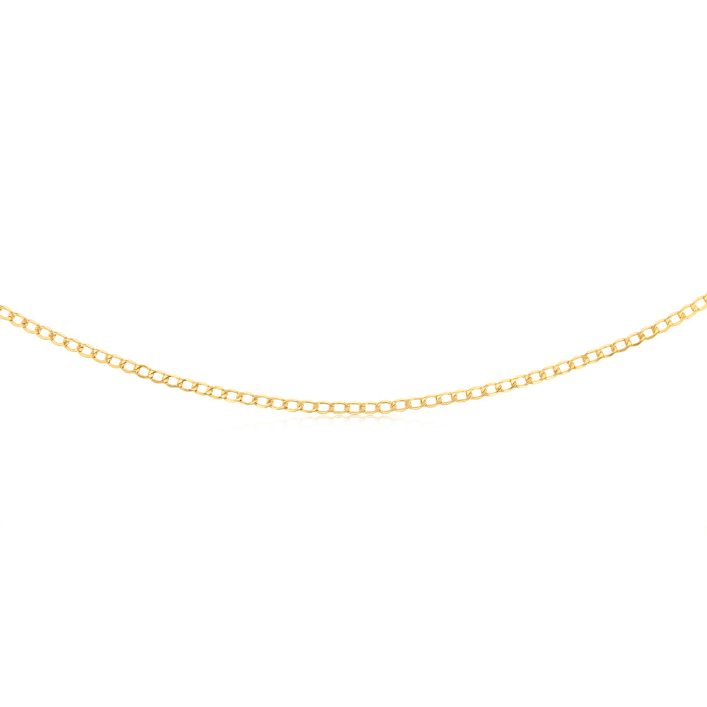 9ct Yellow Gold Curb 80 Gauge 50cm Chain - Image 3