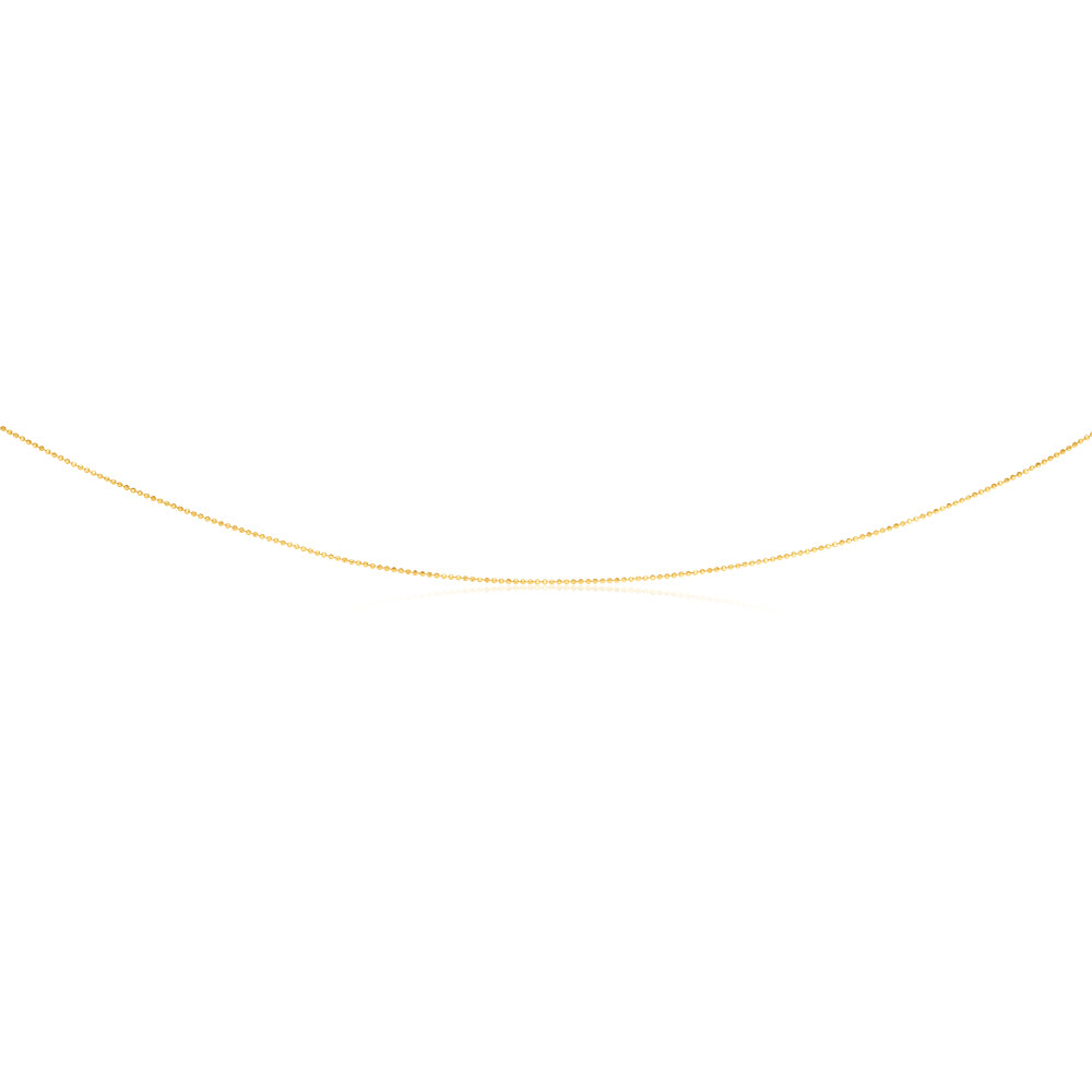 9ct Yellow Gold Dicut Balls 45cm Chain