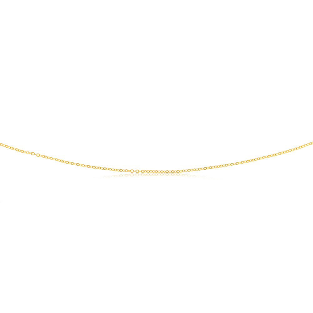 9ct Yellow Gold Fine 40+5cm Chain - Image 2