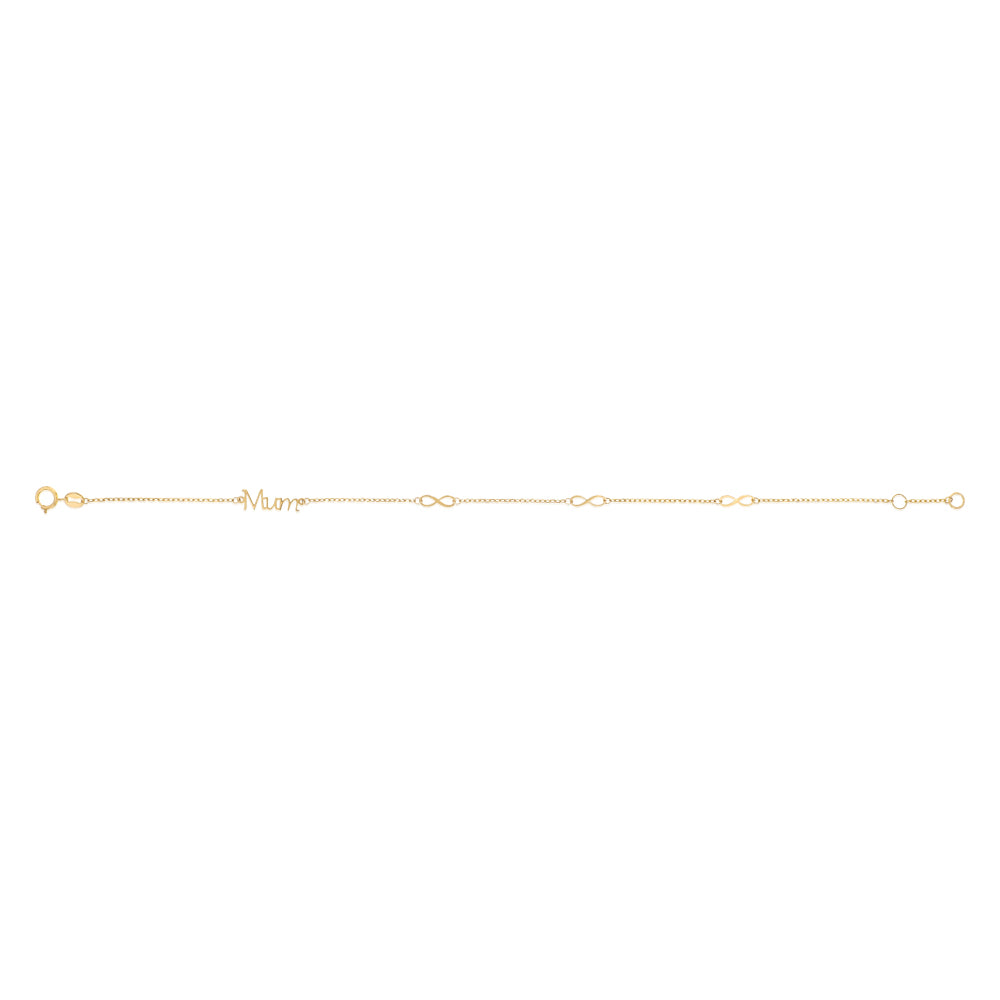 9ct Yellow Gold Mum 19cm Bracelet - Image 2