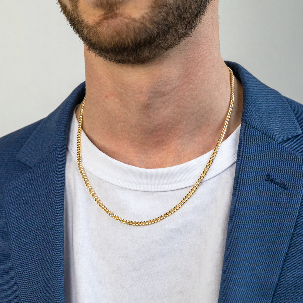 9ct Yellow Gold Silver Filled 50cm Curb Chain - Image 3