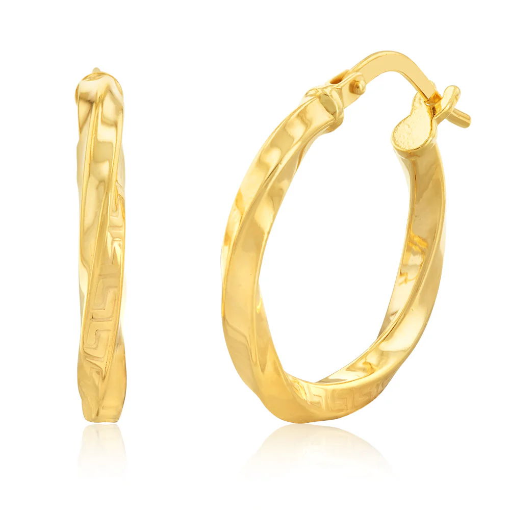 9ct Yellow Gold Silver Filled Earrings