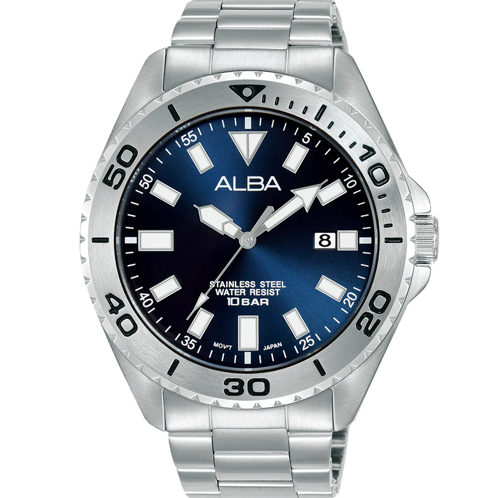 Alba AS9Q43X Stainless Steel Workman Watch
