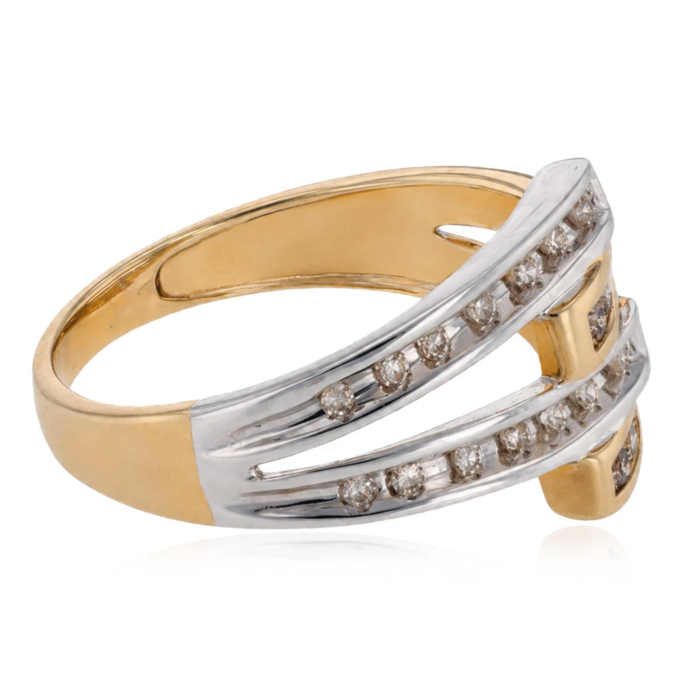Australian Diamond 9ct Yellow Gold Diamond Ring - Image 2