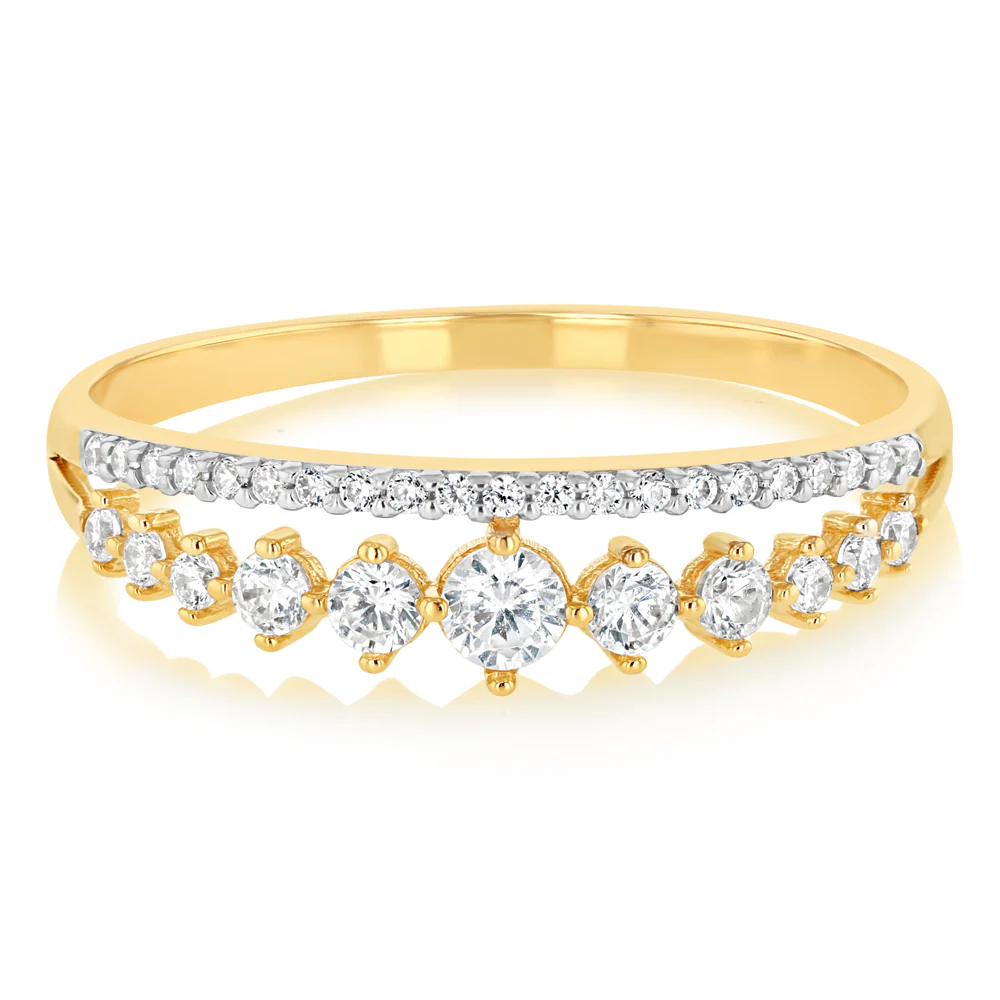 Cubic Zirconia Ring in 9ct Yellow Gold