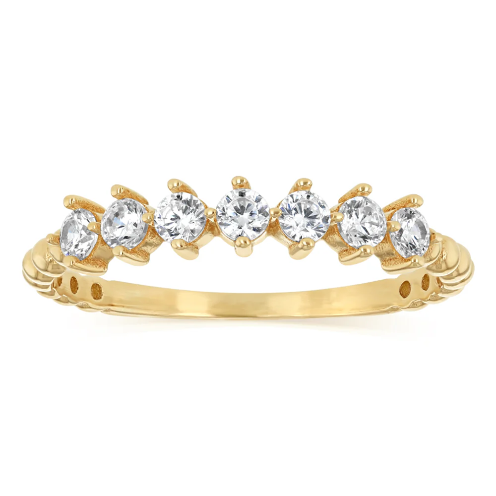 Cubic Zirconia Ring in 9ct Yellow Gold