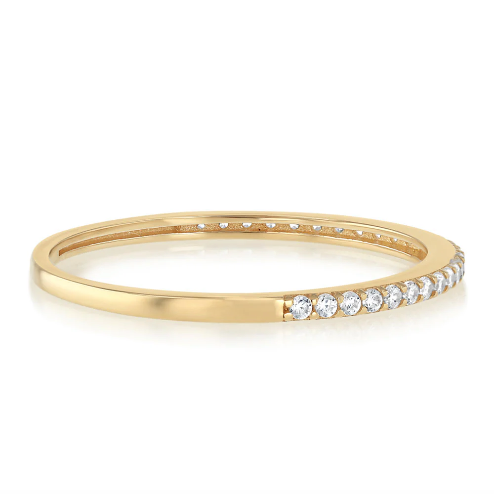 Cubic Zirconia Ring in 9ct Yellow Gold - Image 2