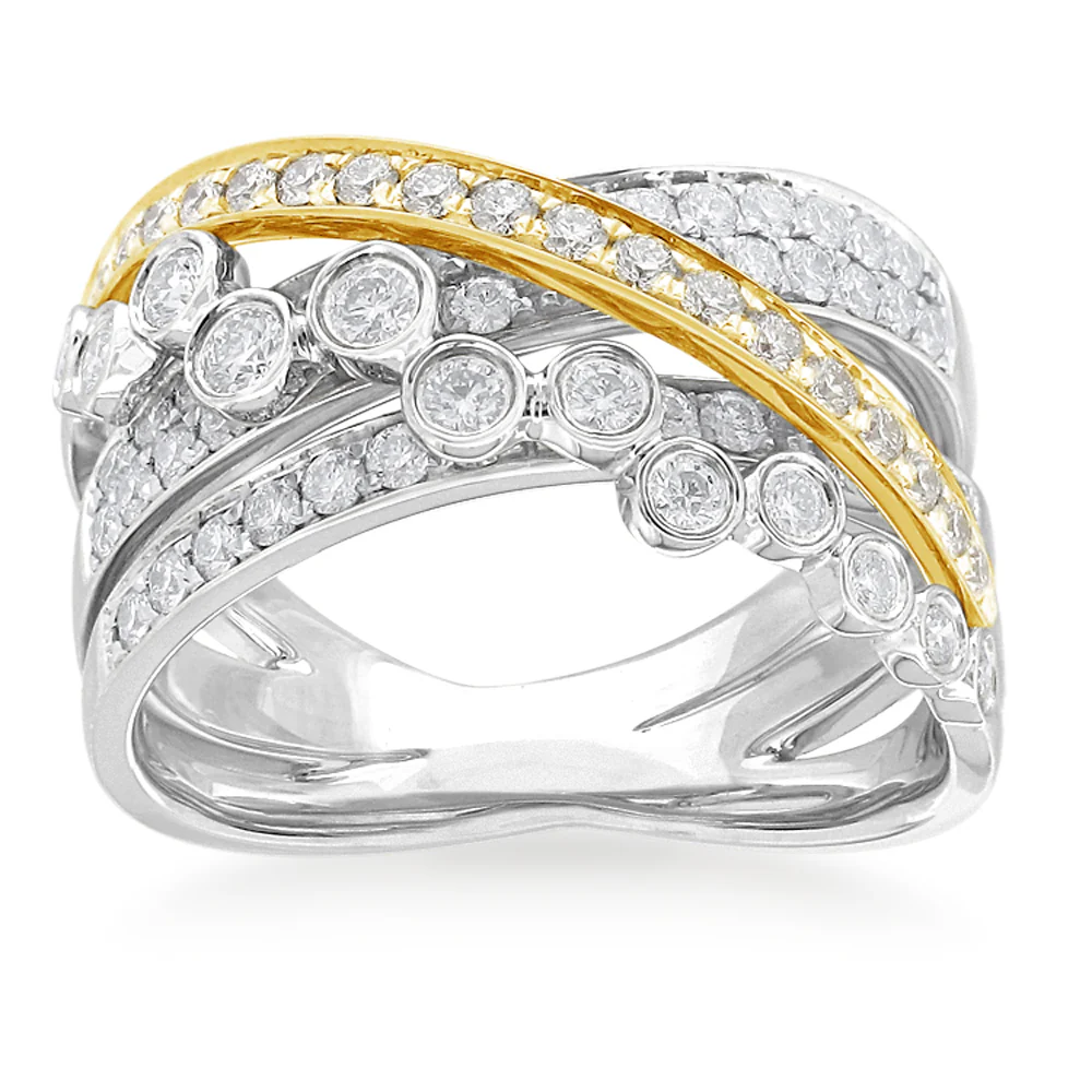 Flawless Cut 1 Carat 9ct White & Yellow Gold