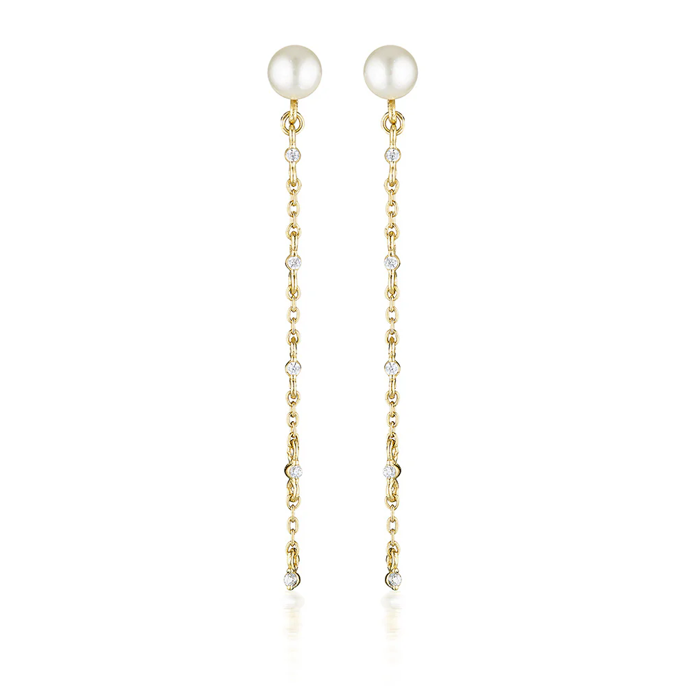 Georgini Red Carpet Gold Plated Sterling Silver Globe Drop Earrings