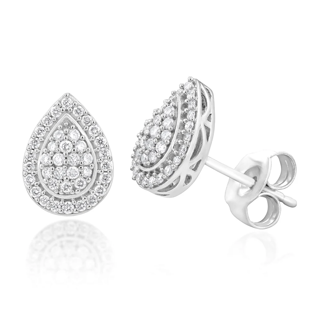 Luminesce Lab Grown 1/4 Carat Diamond Stud Earrings in Sterling Silver