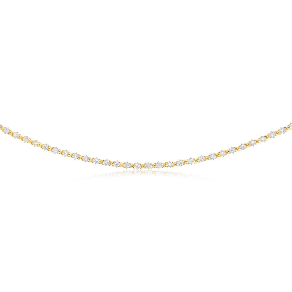 Luminesce Lab Grown 1 Carat Diamond Necklace in 9ct Yellow Gold - Image 5