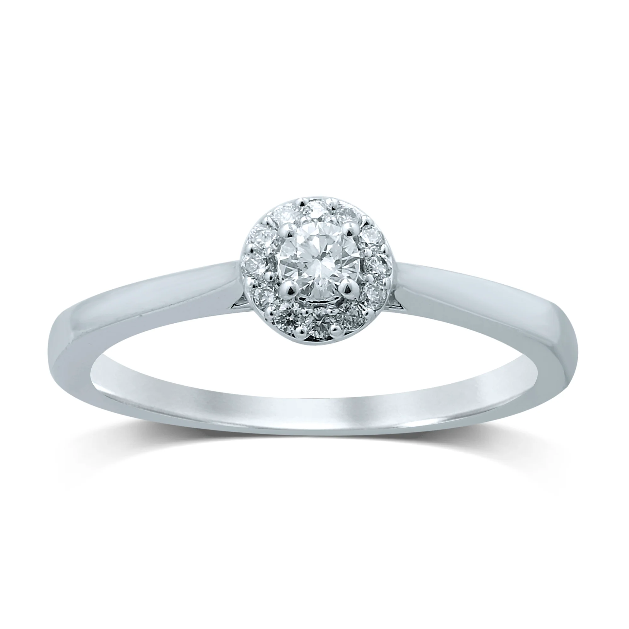 Luminesce Lab Grown 18ct White Gold 0.15 Carat Diamond Halo Ring