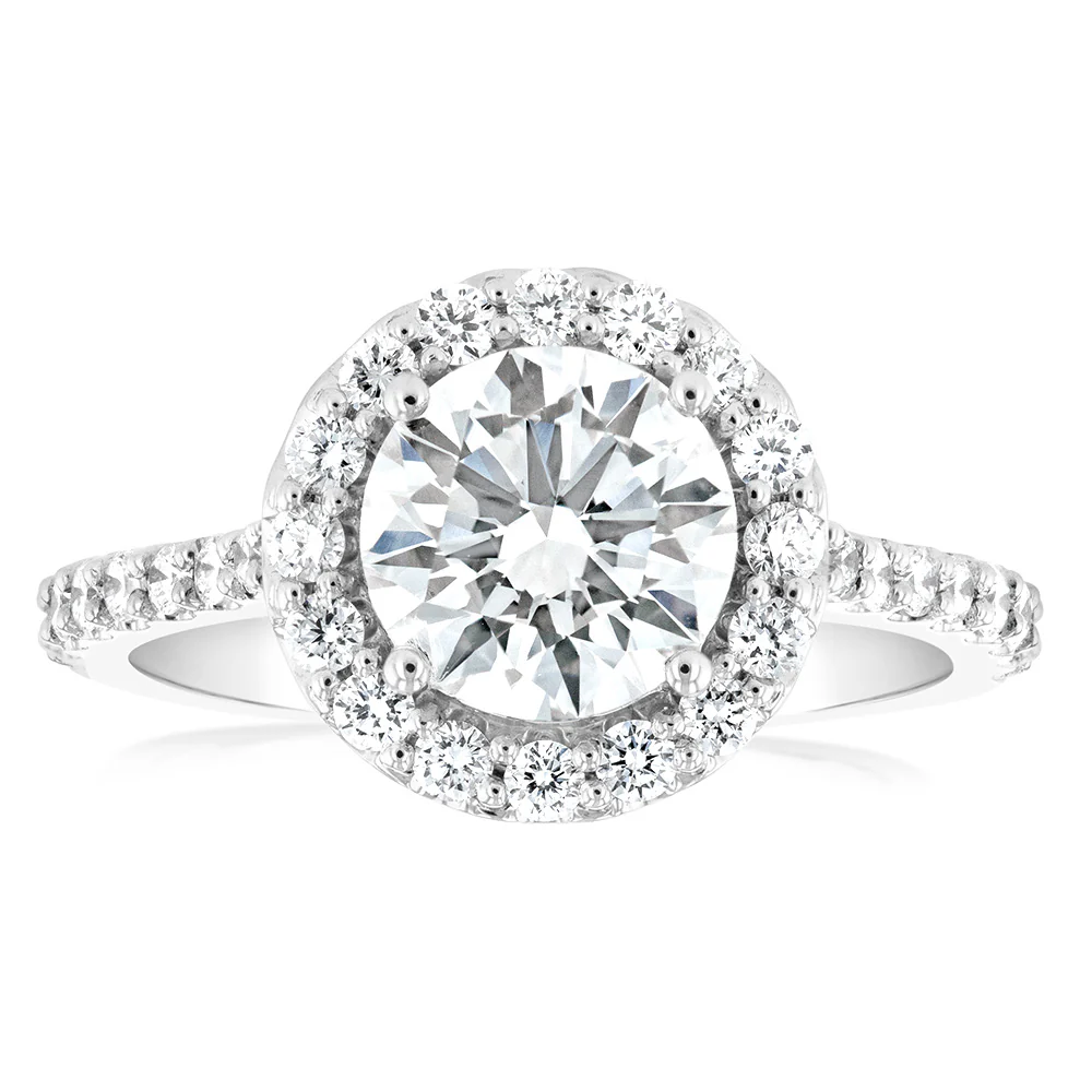 Luminesce Lab Grown 18ct White Gold 2 Carat TW 1.5 Carat Certified Diamond Ring