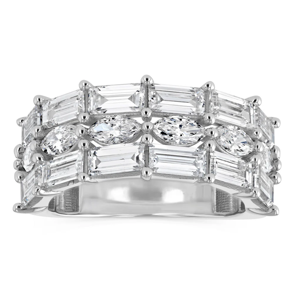 Luminesce Lab Grown 3 Carat Diamond Ring in Sterling Silver