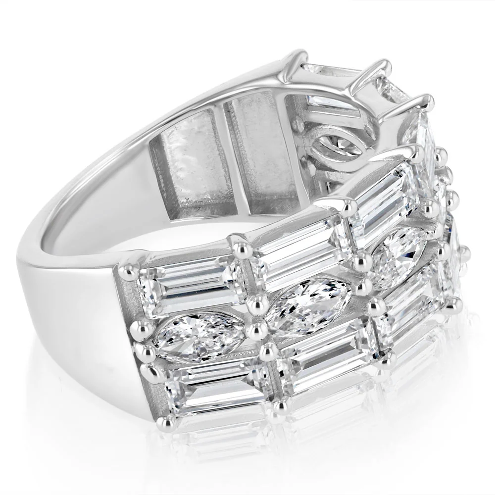 Luminesce Lab Grown 3 Carat Diamond Ring in Sterling Silver - Image 2