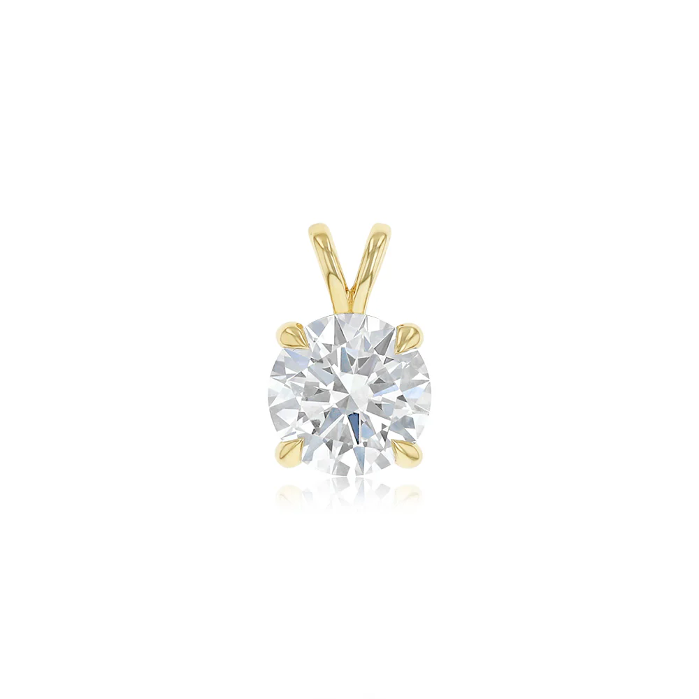 Luminesce Lab Grown 3 Carat Diamond Solitaire Pendant in 9ct Yellow Gold - Image 2