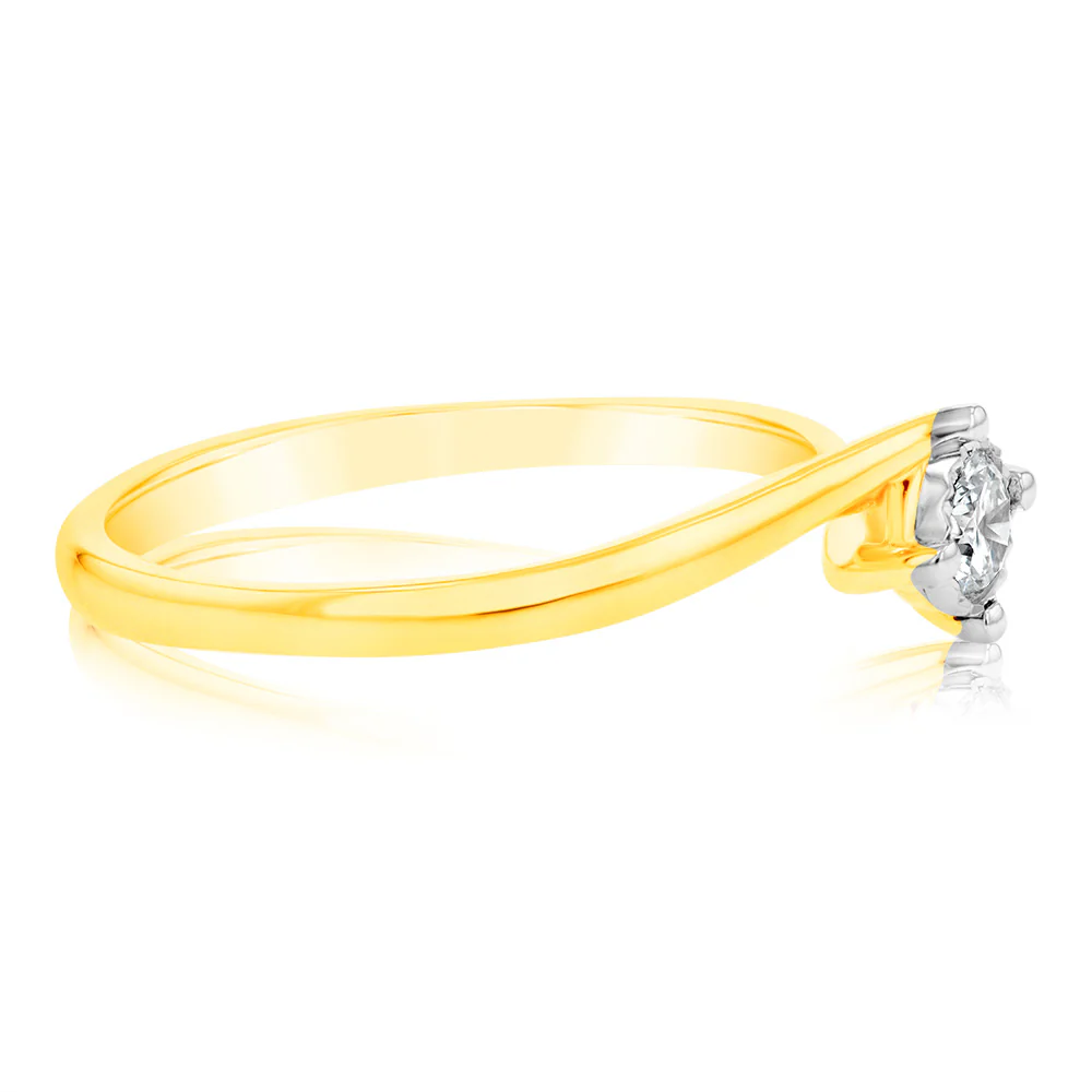 Luminesce Lab Grown Diamond Ring in 9ct Yellow Gold - Image 2