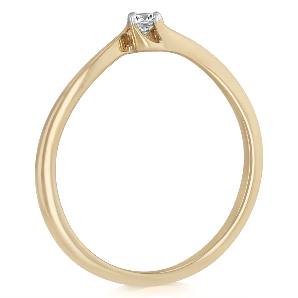 Luminesce Lab Grown Diamond Solitaire Ring in 9ct Yellow Gold - Image 3