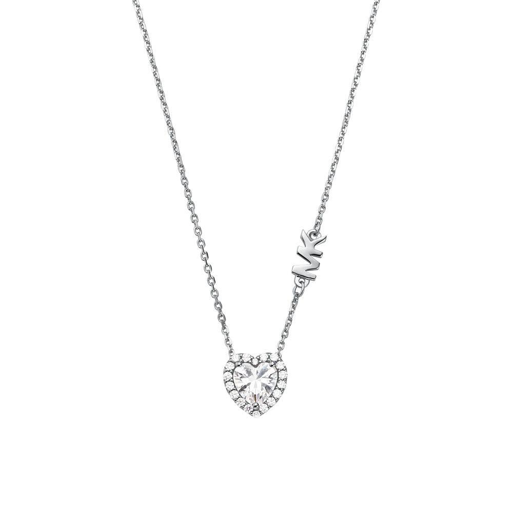 Michael Kors Sterling Silver Premium Heart Pendant On Chain - Image 2