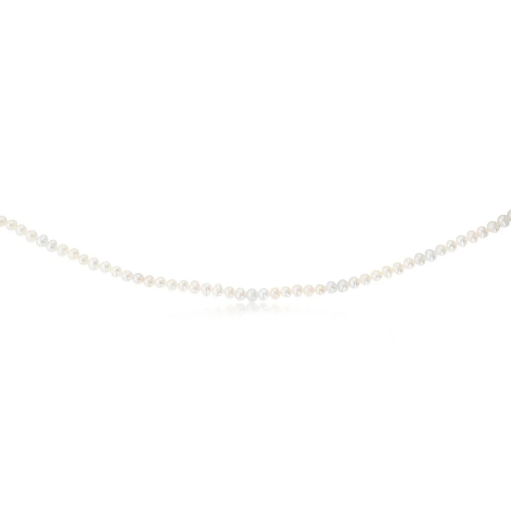 Potato Shape Necklace 50cm Necklace in Sterling Silver - Image 2