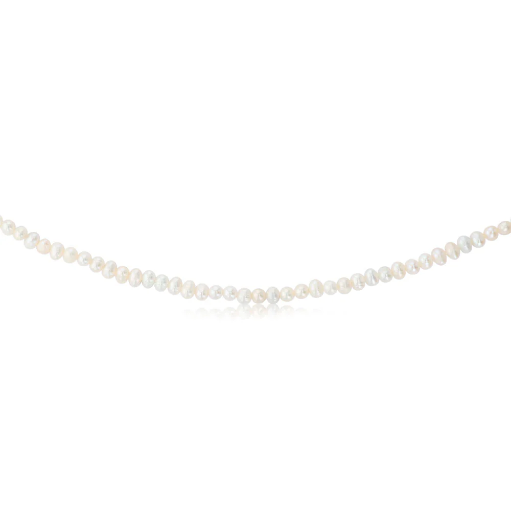 Potato Shape Pearl 50cm Necklace in Sterling Silver - Image 2