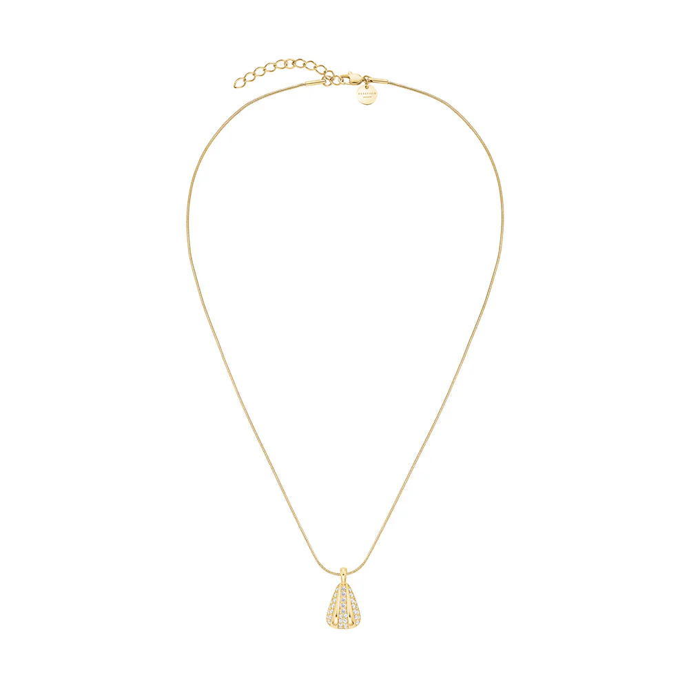 Rosefield Pave Striped Gold Necklace