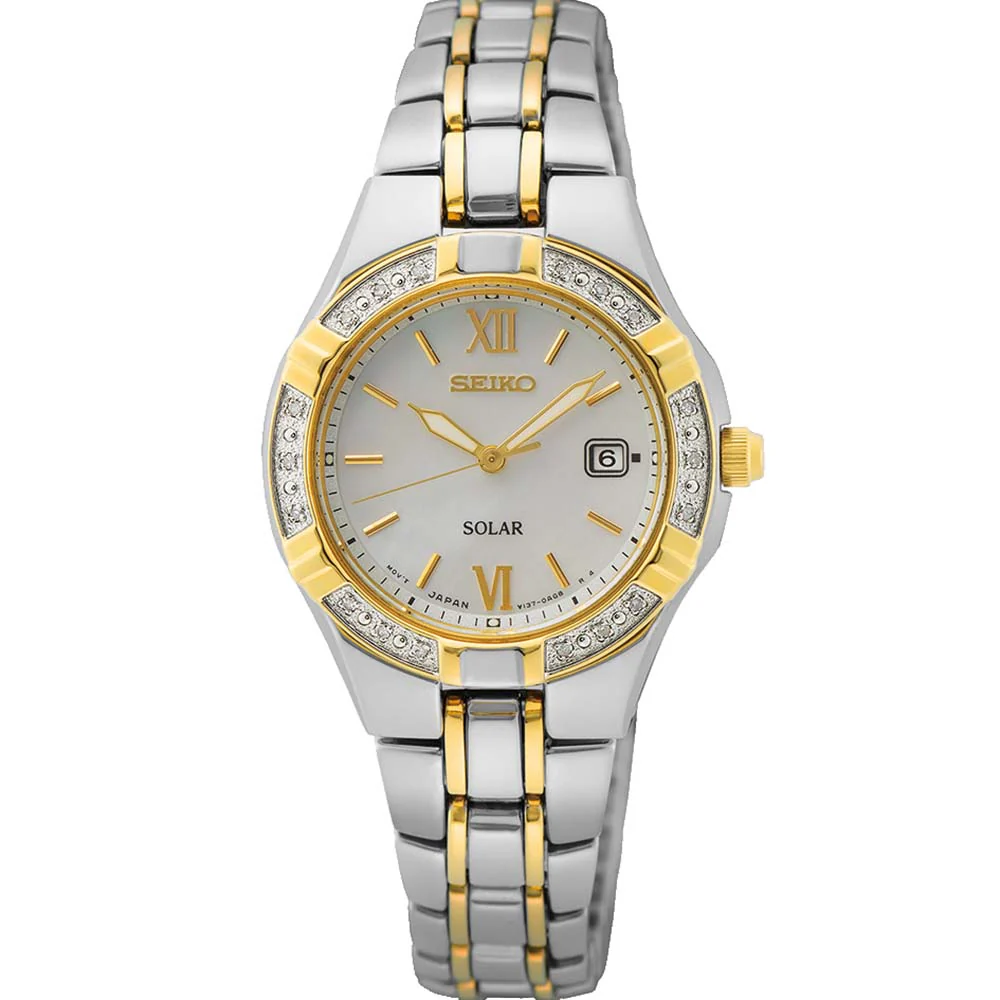 Seiko Conceptual SUT426P Solar Diamond Set Watch