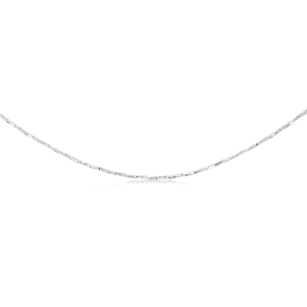 Sterling Silver Fancy 160 Gauge Twisted 45cm Chain - Image 2