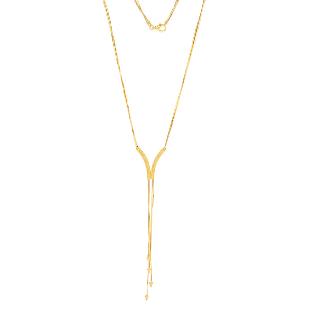 Sterling Silver Gold Plated Fancy Double Strand 43cm Chain
