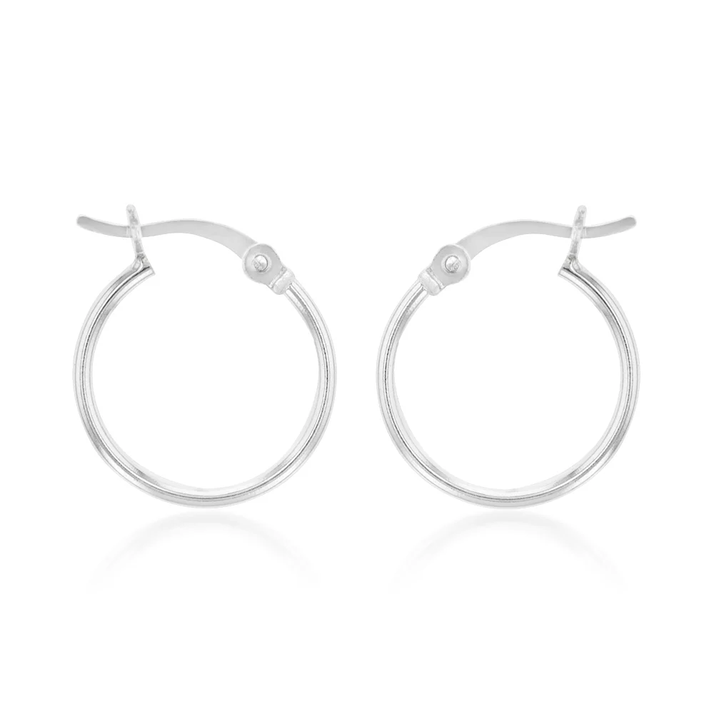 Sterling Silver Palin 15mm Hoop Earrings
